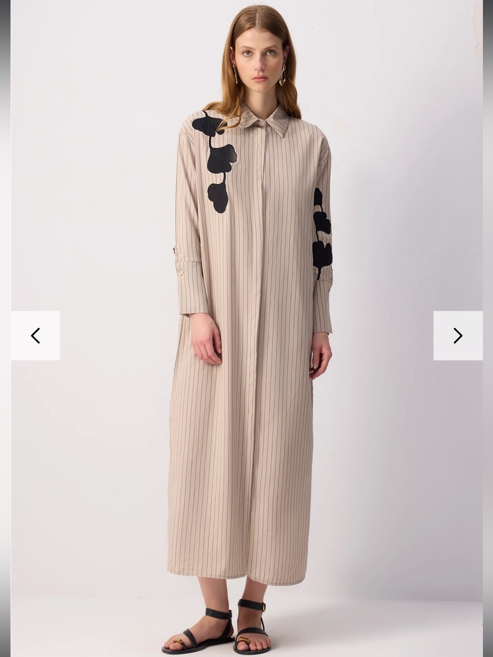 Touche prive EMBROIDERY DETAILED SHIRT DRESS